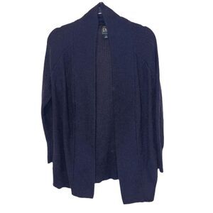 Gap Navy Oversized Open Cardigan Merino Wool Blend Size S Minimalist Cabincore